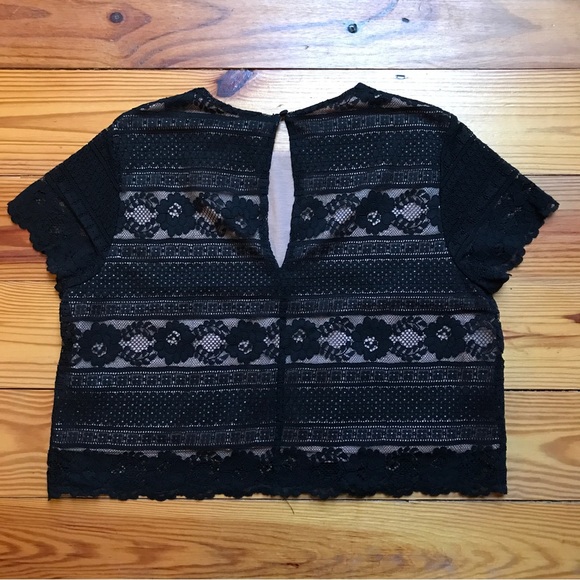 H&M Black Lace Square Crop Top, NWT, M - Picture 11 of 13
